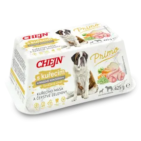 Chejn Masová vanička pro psy Primo s kuřecím a zeleninou 425g