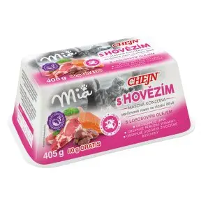 Chejn Masová vanička pro kočky Mia s hovězím 405g (325g+80g gratis)