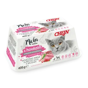 Chejn Masová vanička pro kočky Micka s hovězím 405g (325g+80g gratis)