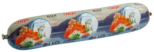 Chejn DUX menu pro psy s lososem, zeleninou a borůvkami 710g