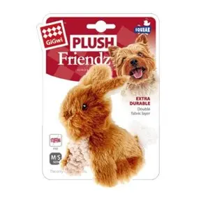GiGwi Plush Friendz plyšový králíček hnědý 11cm