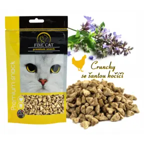 Fine Cat Drůbeží Crunchy se šantou kočičí 80g