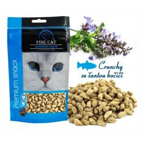 Fine Cat Rybí Crunchy se šantou kočičí 80g
