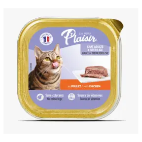 Plaisir Paštika pro kočky Adult&Sterilised s kuřecím 100g