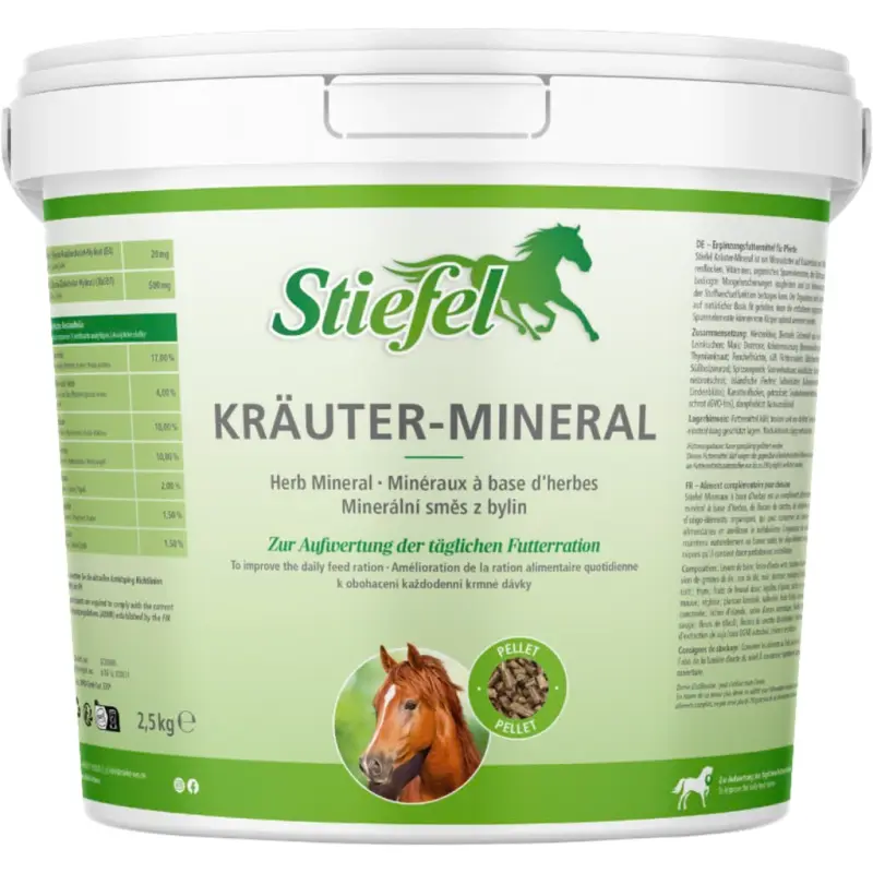 Komplet plus s vitamíny na bylinné bázi 2,5kg (Stiefel Complet plus, kompletní minerální krmení s vitamíny na bylinné bázi, kyblík 2,5 kg)