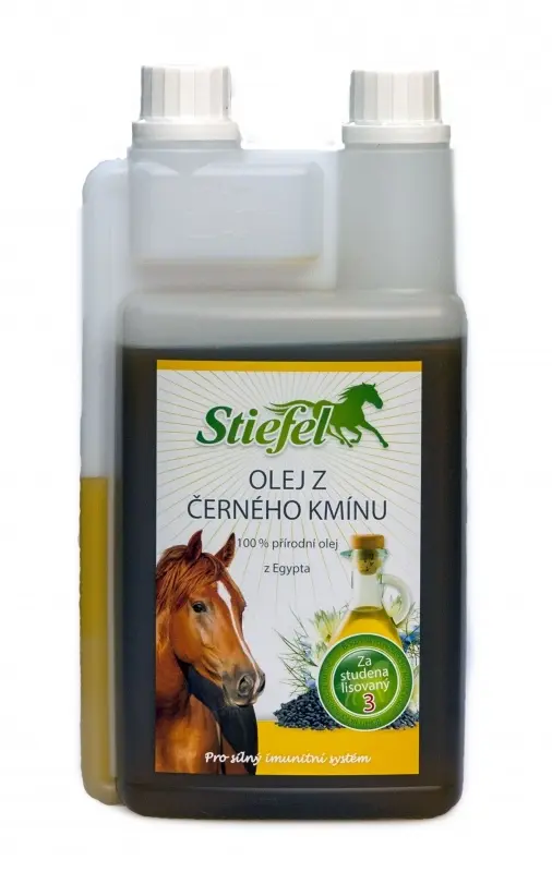 Olej z Černého kmínu lisovaný za studena 250ml (Stiefel Olej z Černého kmínu (černuchy) pro silný imunitní systém, lisovaný za studena, láhev s)