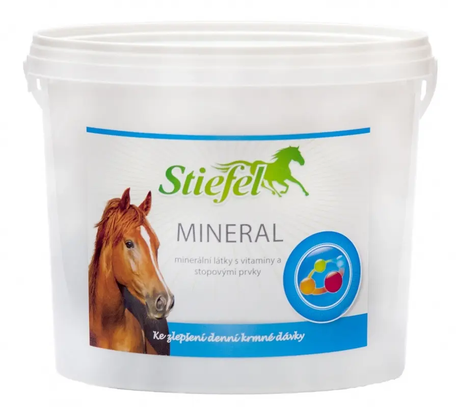 Stiefel Minerál směs 3kg (Stiefel Minerál, minerální směs pro koně s vyváženým poměrem minerálů a stopových prvků, kyblík 3 kg)