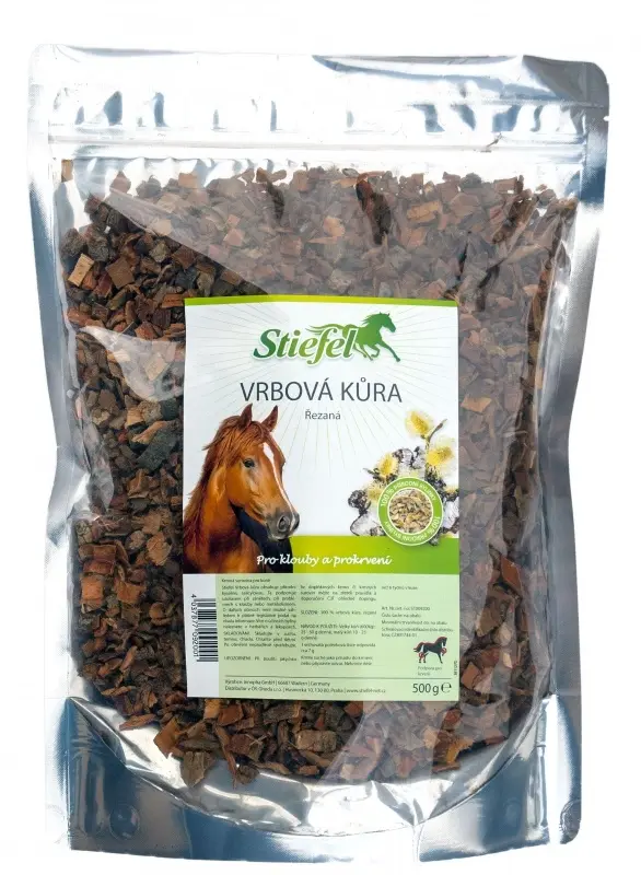 Vrbová kůra 500g (Stiefel Vrbová kůra, dobrá pro klouby a prokrvení, působí proti bolesti a zánětu, čistě přírodní produkt, sáček 500 g)