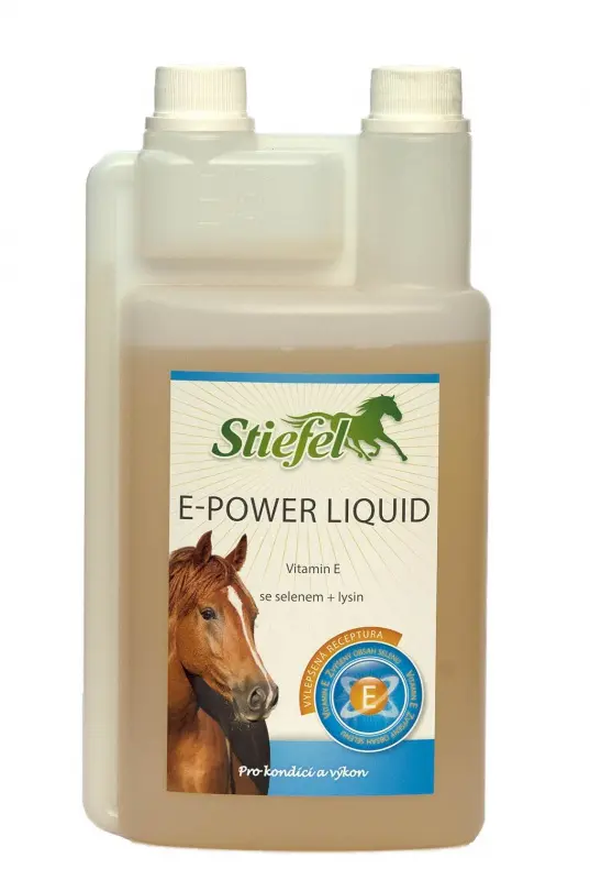 E-Power liquid pro výkon (Stiefel E-Power liquid, pro výkon a kondici, pro chovné klisny a hřebce, láhev s dávkovačem 1 l)