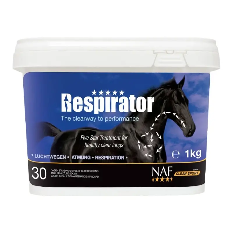 NAF Respirator powder pomoc při potížích s dýcháním 1 kg (NAF Respirator powder (prášek), pomoc při potížích s dýcháním, kyblík 1 kg)