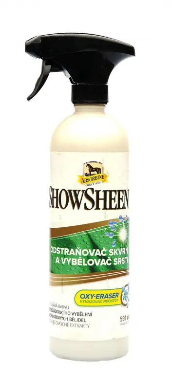 ShowSheen Odstraňovač Skvrn a Vybělovač Srsti (Absorbine ShowSheen Odstraňovač Skvrn a Vybělovač Srsti, lahev 591 ml)