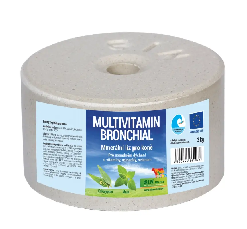 Bronchial, minerální multivitaminový liz na uvolnění dýchacích cest (SIN Hellas Bronchial, minerální multivitaminový liz na uvolnění dýchacích cest s)