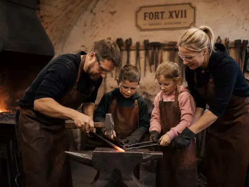 Zážitek - Rodinný zážitkový kovářský kurz na pevnosti Fort XVII Zážitky Olomoucký kraj: Od adrenalinu po pohodu