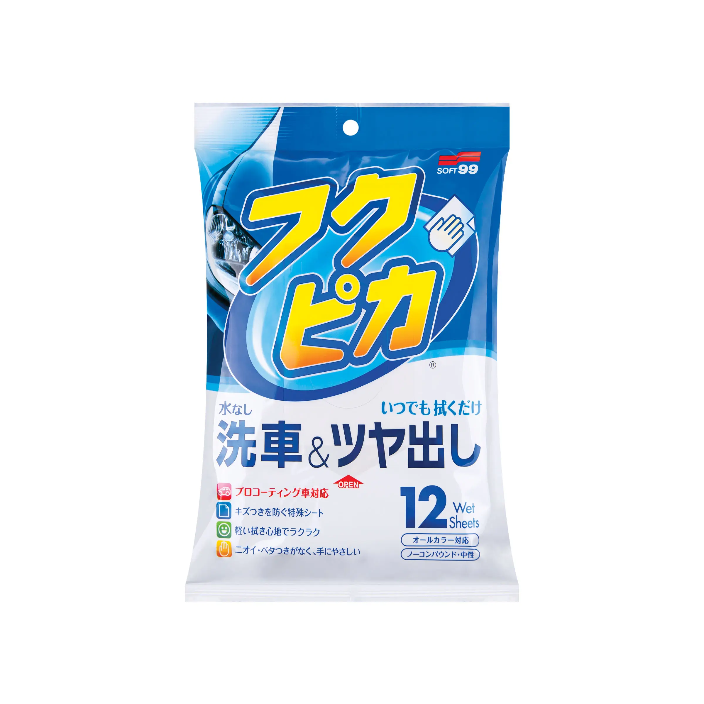 Čisticí ubrousky Soft99 Fukupika Wash & Wax Wipes