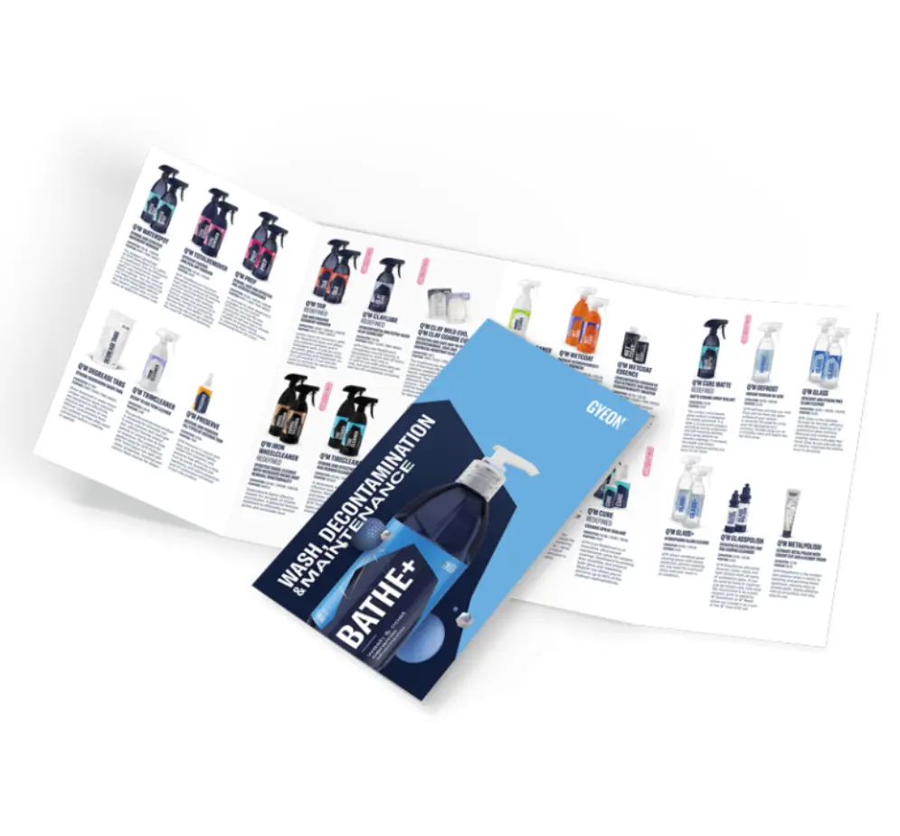 Informační leták Gyeon Wash, Decontamination & Maintenance leaflet