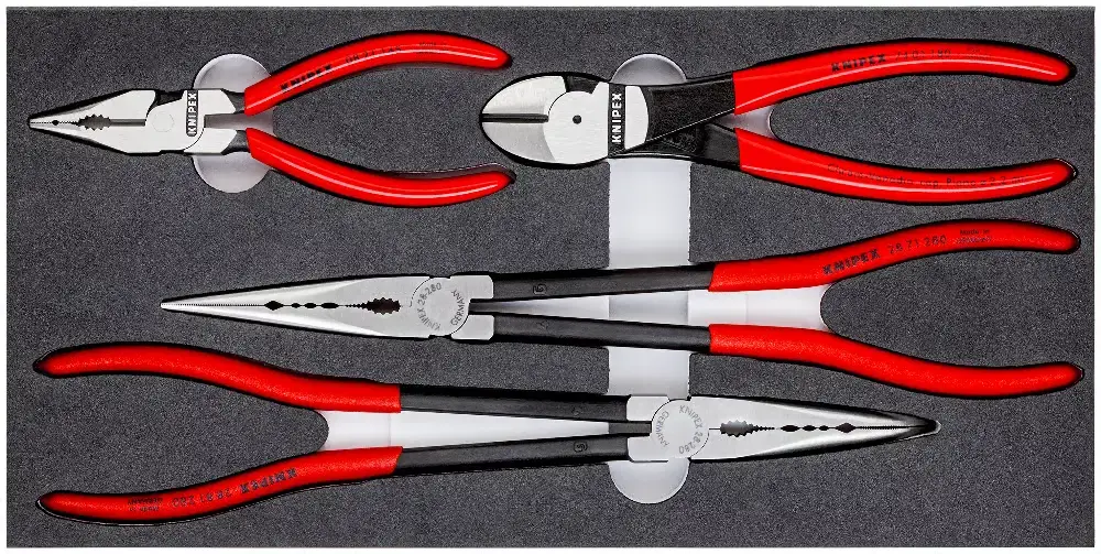 Sada kleští KNIPEX v pěnové výplni, 4 ks - 002001V16