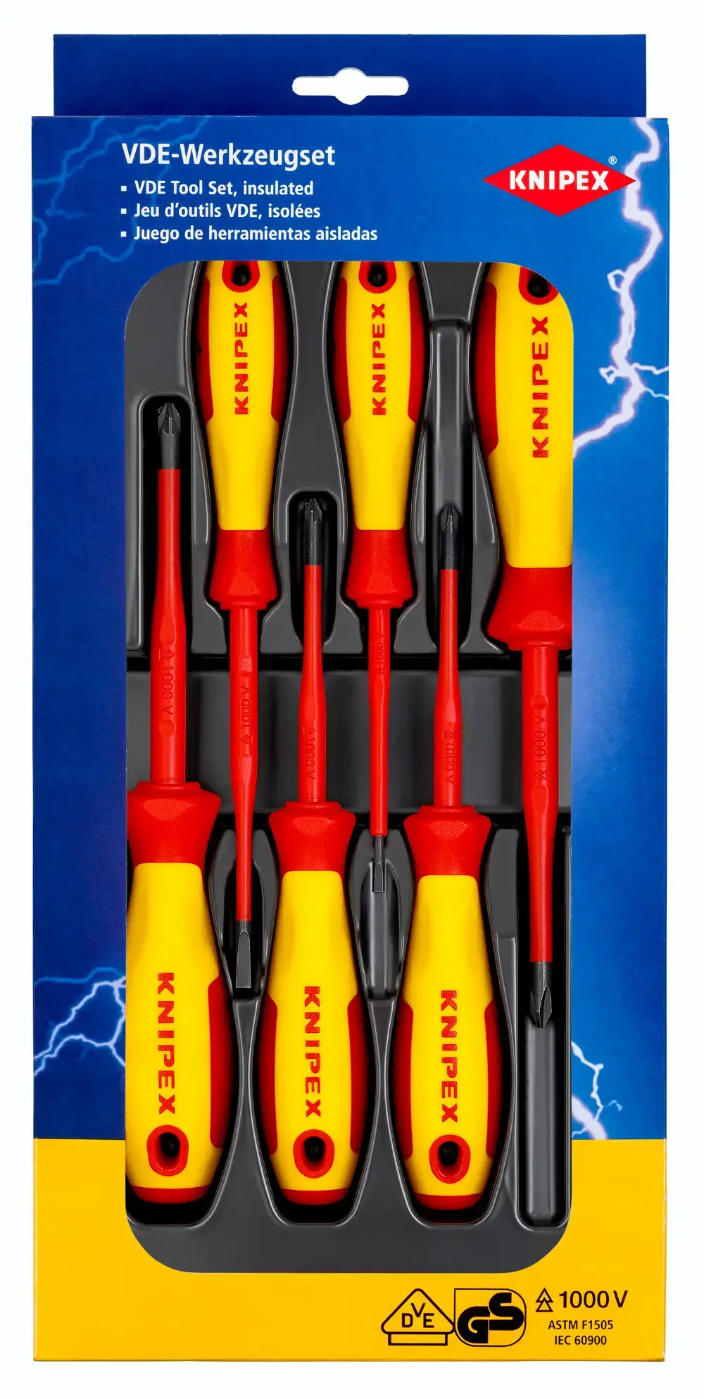 Sada VDE šroubováků KNIPEX, 6 ks - 002012V04