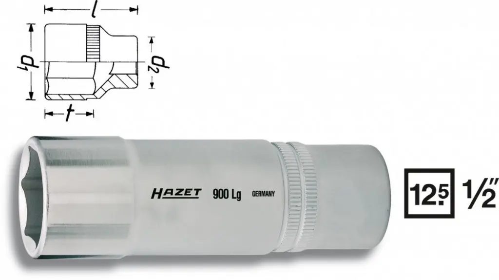 Vnitřní nástrčný klíč 1/2" šestihranný 15mm, Hazet 900LG-15