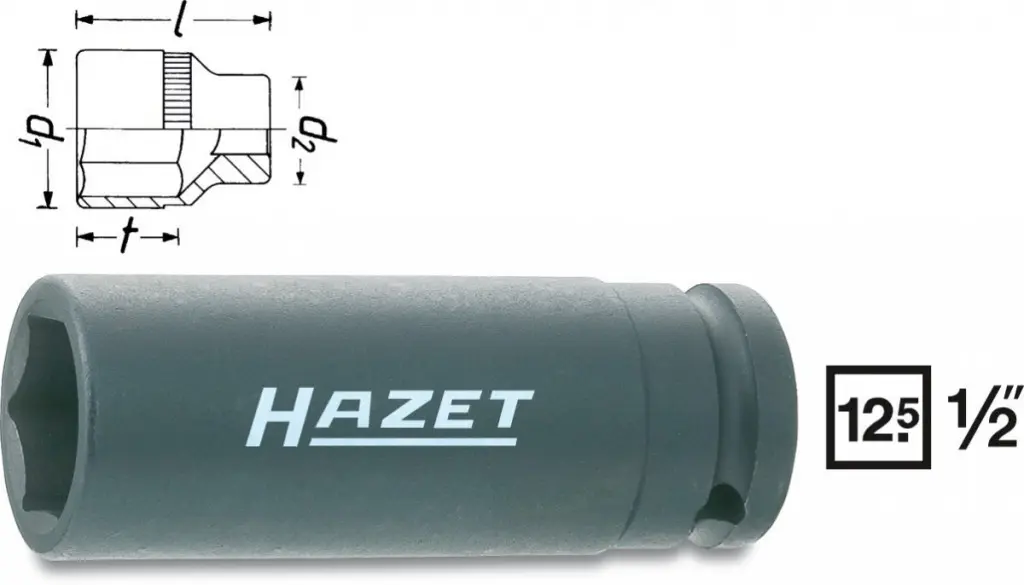 Kovaný vnitřní nástrčný klíč 1/2" šestihranný 24mm, Hazet 900SLG-24