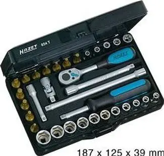 Gola sada 1/4", 33 ks, Hazet 854T