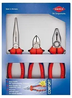 Kleště kombinované, boční štípací a na jemnou mechaniku, sada 3 ks - KNIPEX 00 20 11