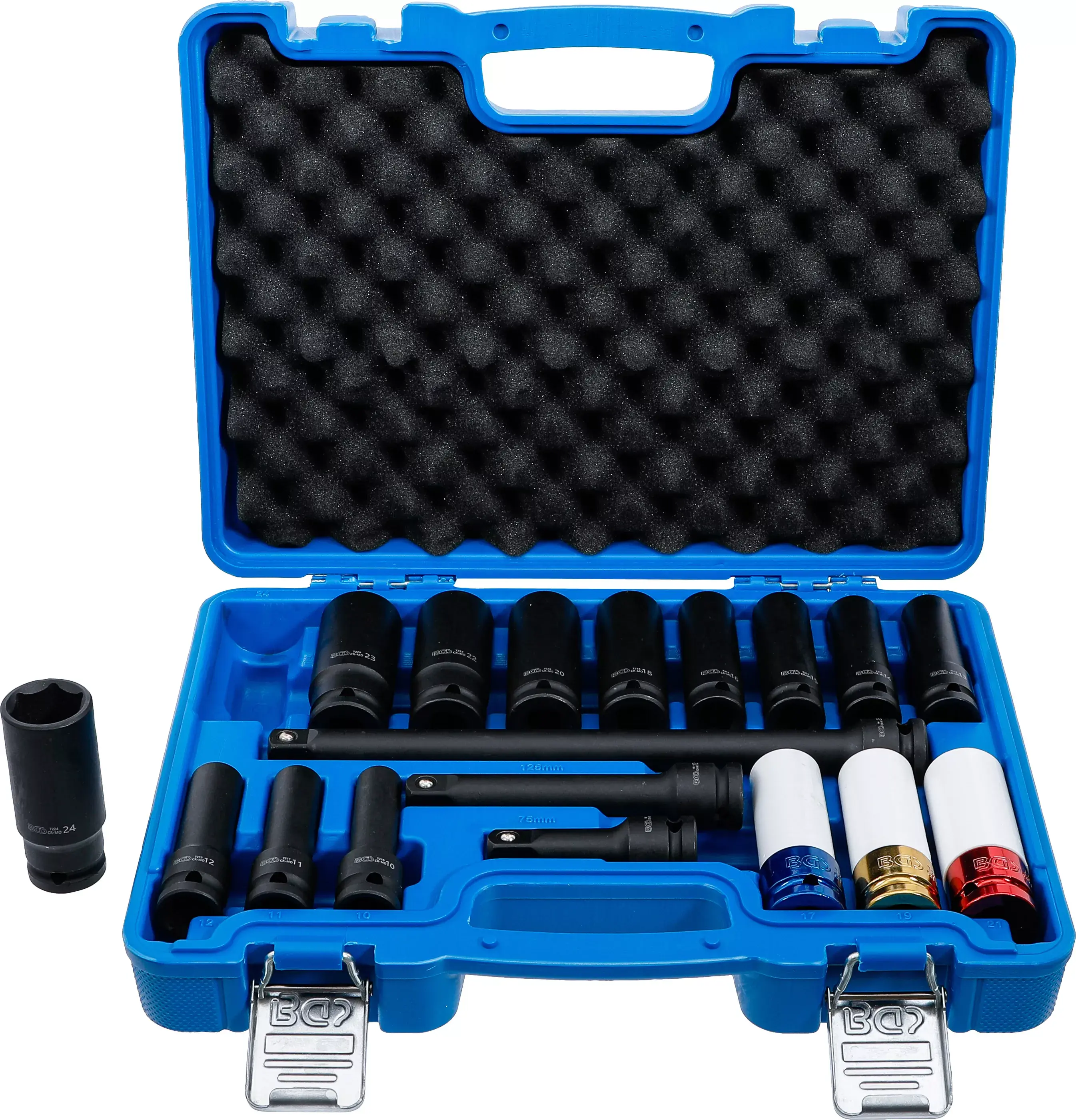 Sada silových nástrčných klíčů, šestihran 1/2", 10 - 24 mm, 18 ks - B5202