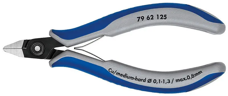 Přesné boční štípací kleště na elektroniku brunýrované 125 mm  - 7962125