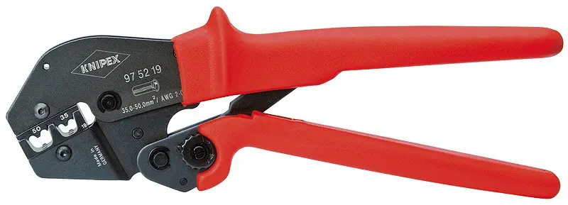Pákové lisovací kleště 250 mm KNIPEX 97 52 19 - leštěná hlava, vícesložkové návleky 97 52 19