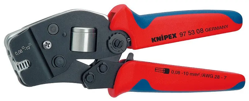 Samonastavitelné kleště pro lisování kabelových koncovek brunýrované 190 mm - 975308