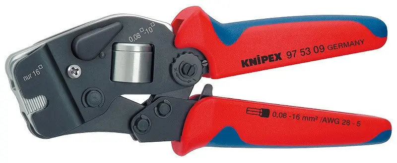 Samonastavitelné kleště pro lisování kabelových koncovek brunýrované 190 mm - 975309