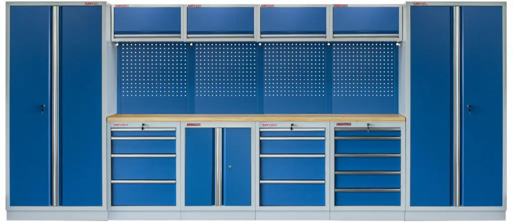 Kvalitní PROFI BLUE dílenský nábytek - 4535 x 2000 x 495 mm - MTGS1300A2