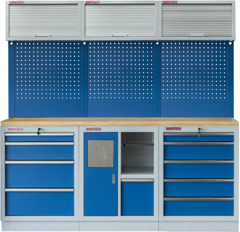 Sestava 6-ti ks PROFI BLUE dílenského nábytku 2040 x 495 x 2000 mm - MTGS1301RRRDD