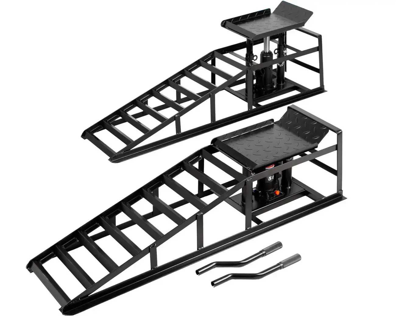 Nájezdové rampy s hydraulickým zvedákem, pár - 2 t -