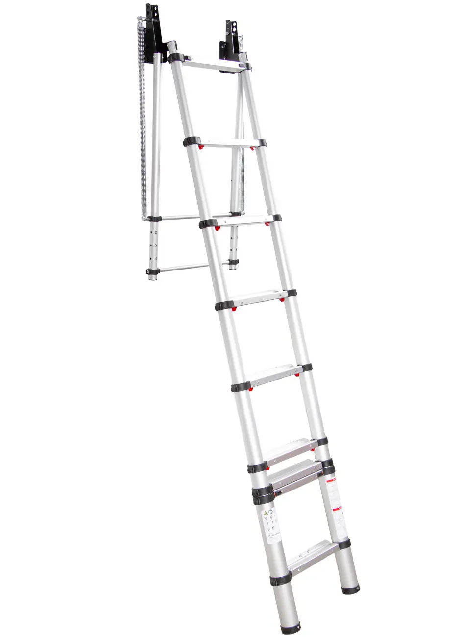 Teleskopický půdní žebřík, hliníkový, 2,7 m, 9 příček - AH51270