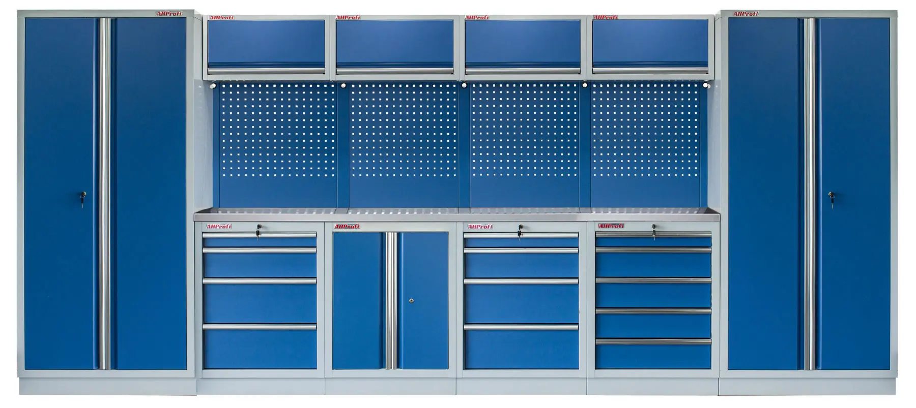 Kvalitní PROFI BLUE dílenský nábytek - 4535 x 2000 x 495 mm - MTGS1300A22