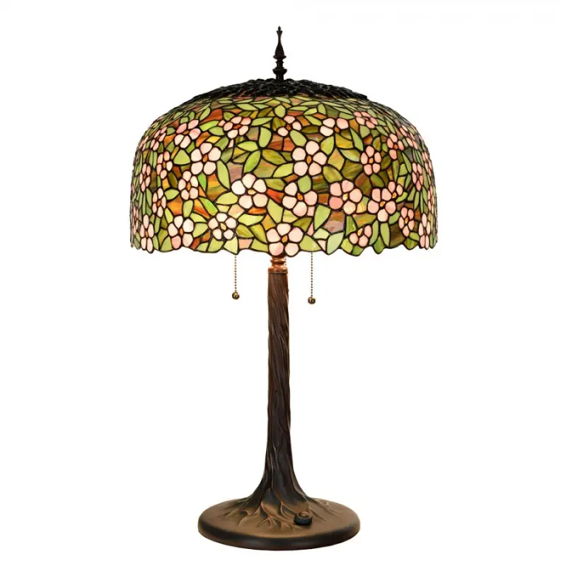 Barevná stolní lampa Tiffany Flower Garden - Ø 46*72cm Clayre & Eef