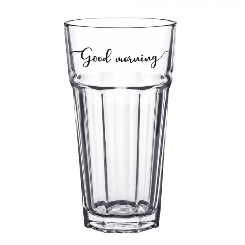 Vysoká sklenička s nápisem Good morning – 320 ml