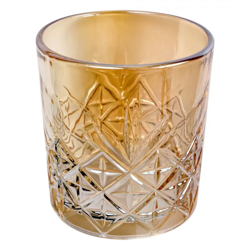 Žlutá sklenička s ornamenty – 320 ml