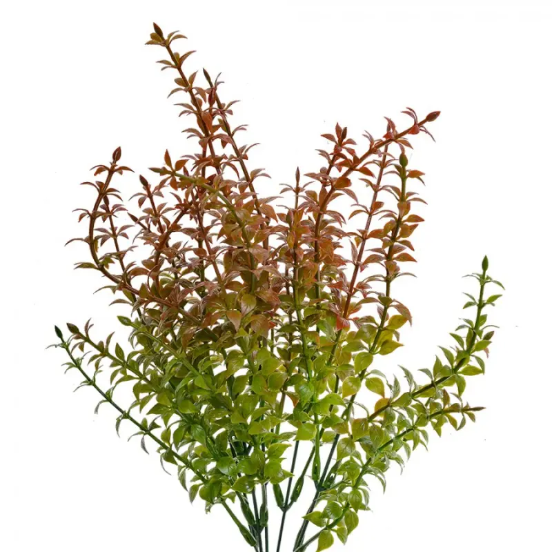 Umělá rostlina zeleno červené lístky – 40 cm