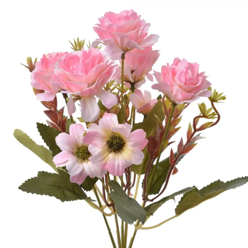 Umělé květiny růžové kopretiny – 29 cm