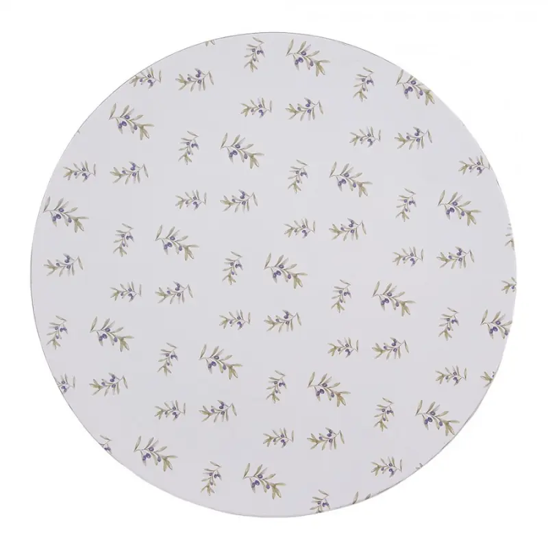 Servírovací plastový talíř s motivem olivové větvičky Olive Fields – 33 cm