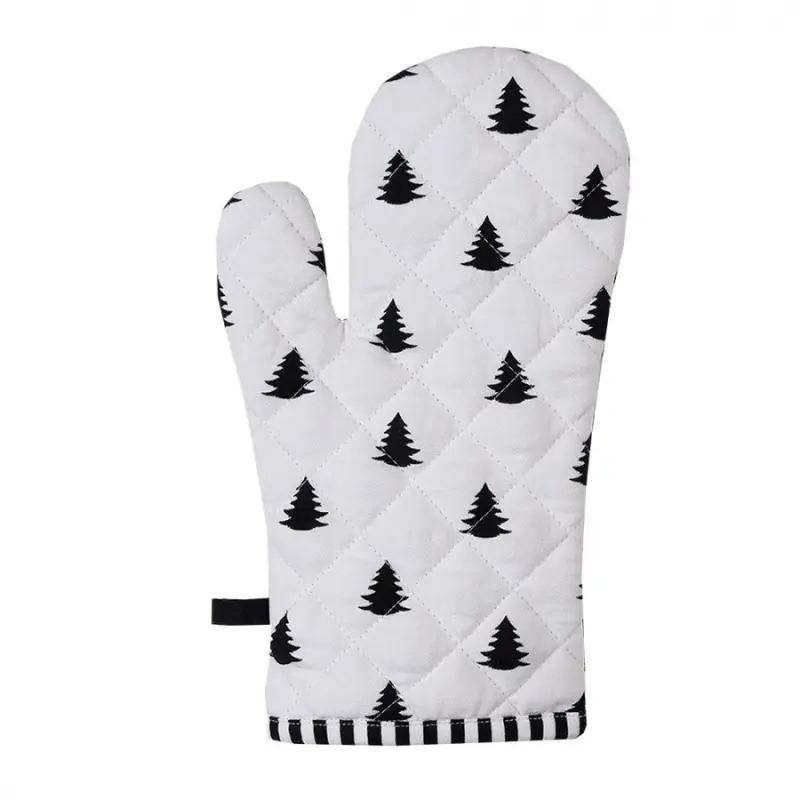 Bavlněná chňapka se stromečky Black &amp; White X-Mas – 18x30 cm