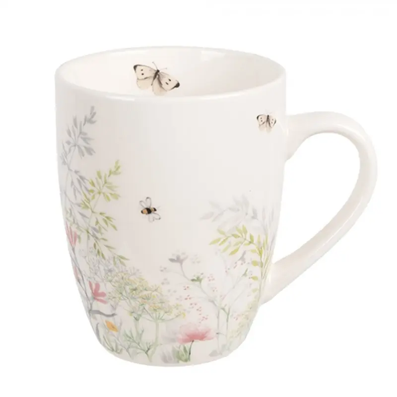 Hrnek s lučními květy Wildflower Fields - 12*8*10 cm / 350 ml Clayre & Eef