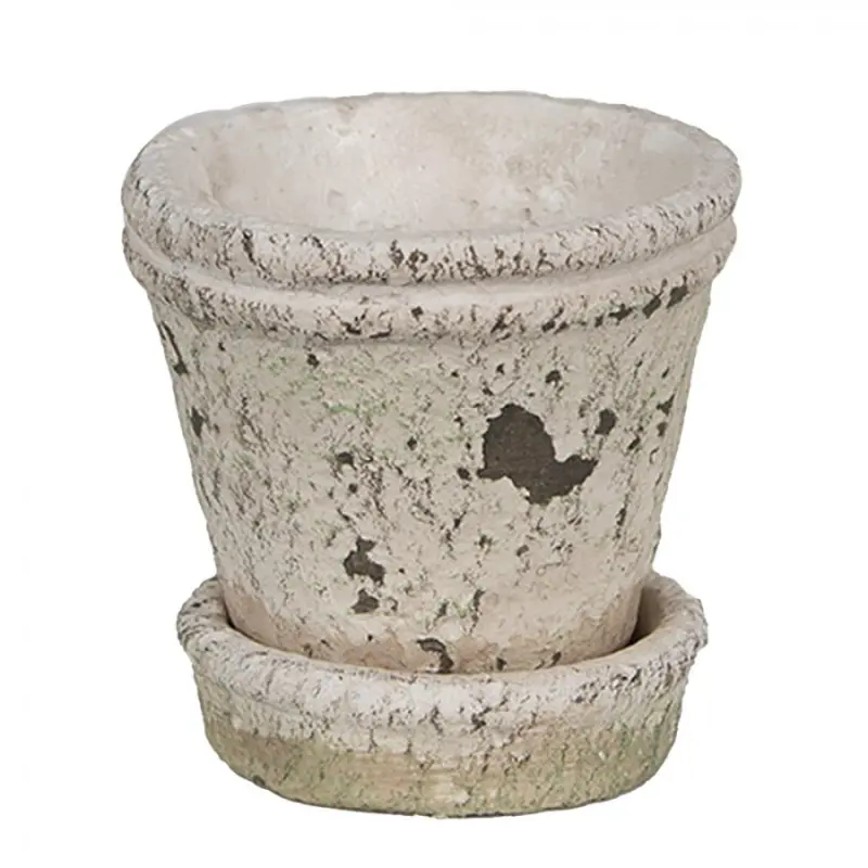 Béžový cementový obal na květináč Sarah – 9x9 cm