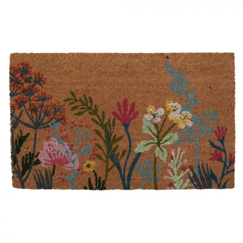 Kokosová rohožka se vzorem divoké louky Wildflower Fields – 75x45 cm