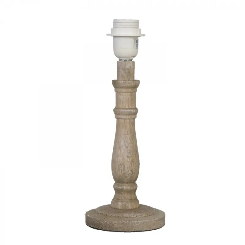 Hnědá dřevěná noha k lampě s patinou Odie – 12x31 cm