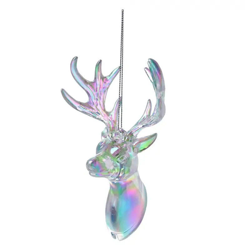 Holografická vánoční ozdoba jelen – 14 cm