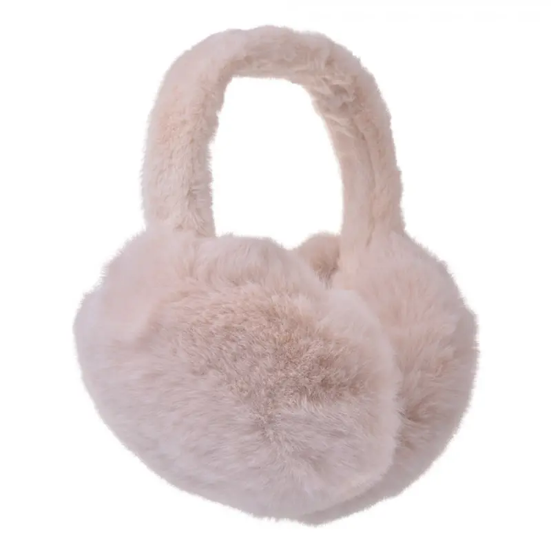 Klasické plyšové béžové klapky na uši – 13 cm