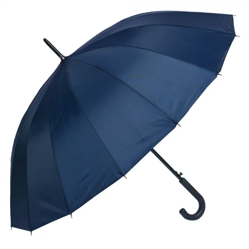 Modrý basic deštník s černým držadlem – 60 cm