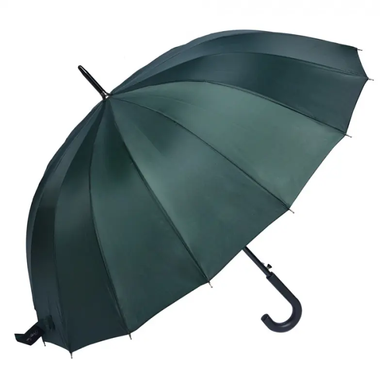 Zelený basic deštník s černým držadlem – 60 cm